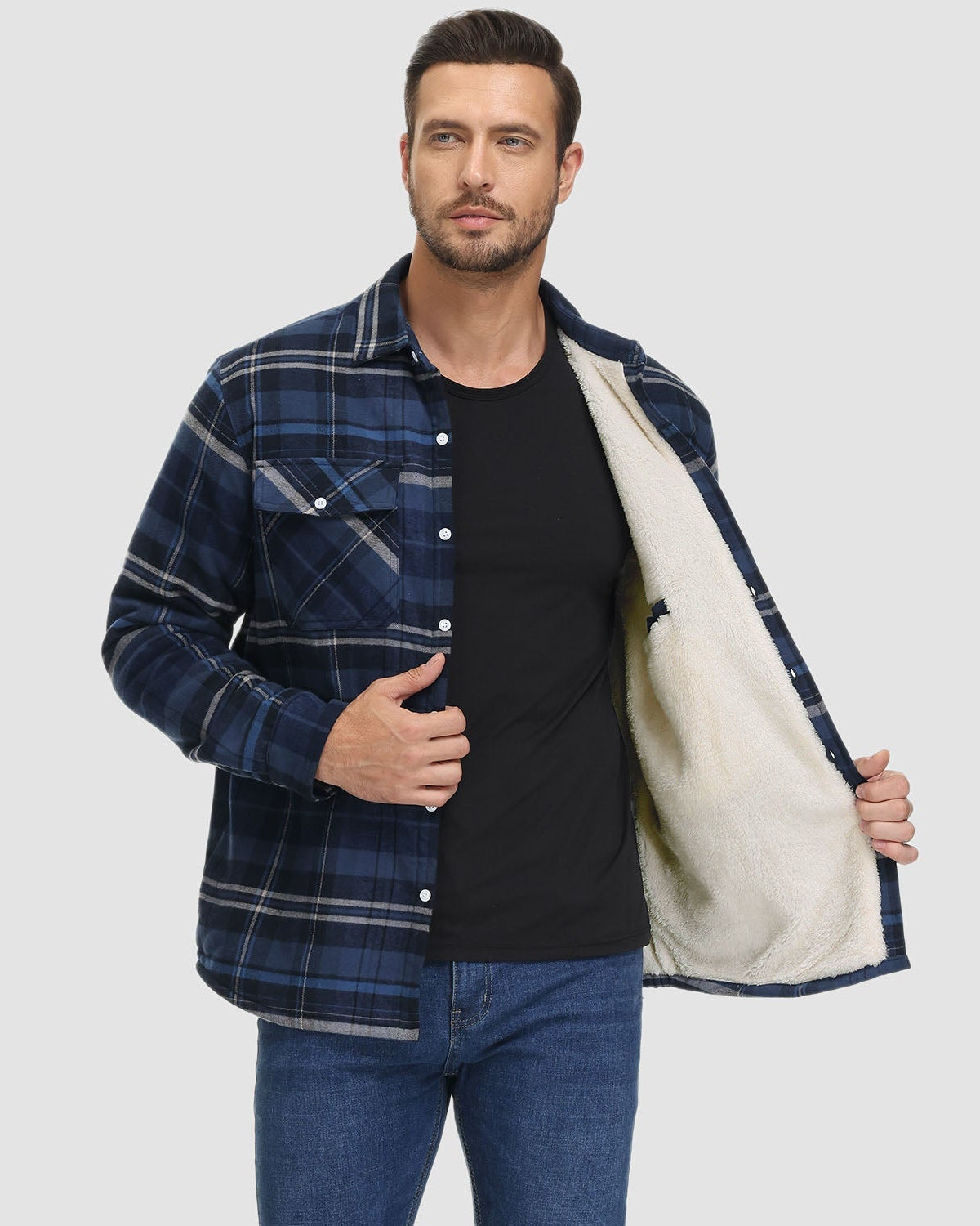 Dawid™ | Ciepła pikowana koszula overshirt