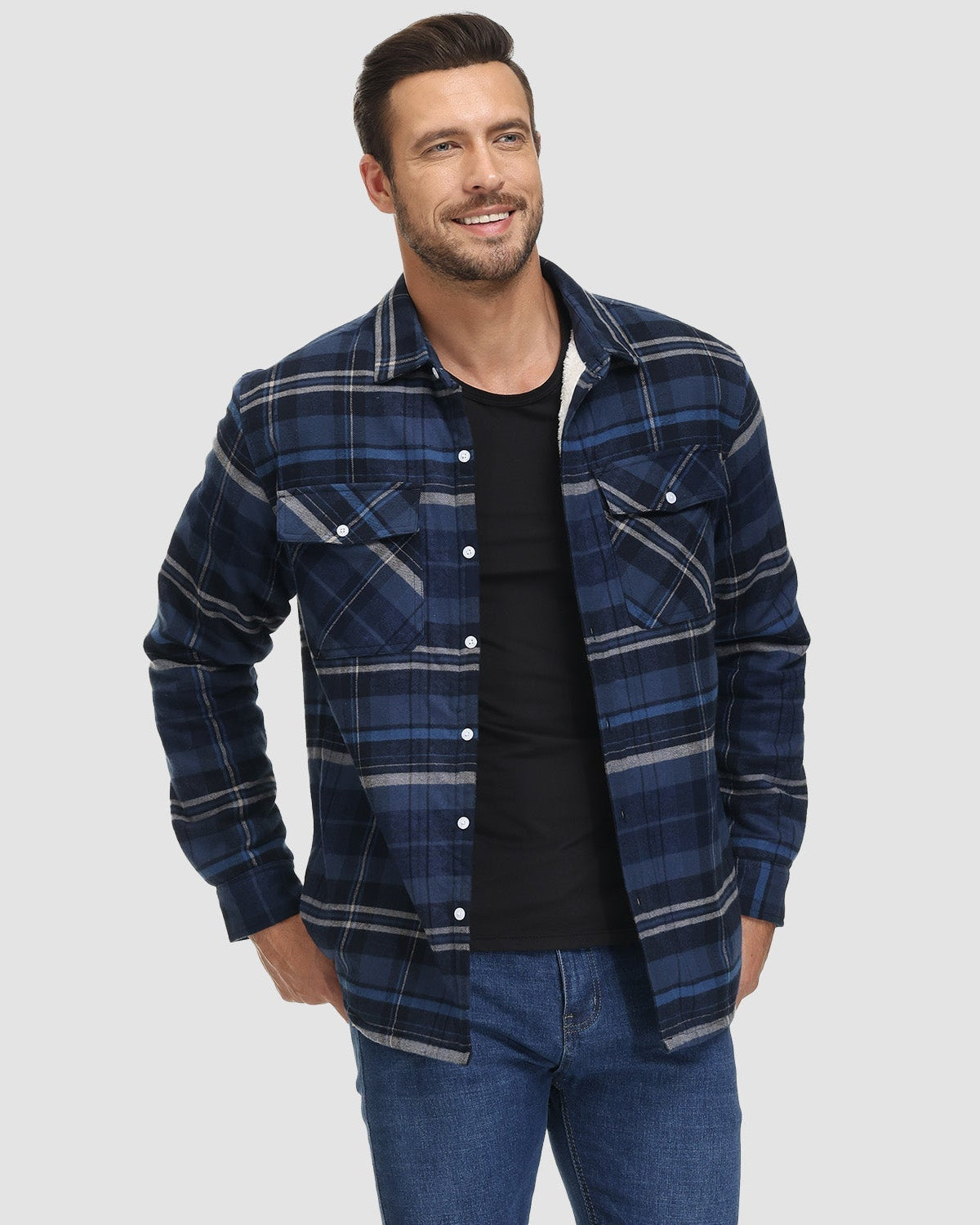 Dawid™ | Ciepła pikowana koszula overshirt